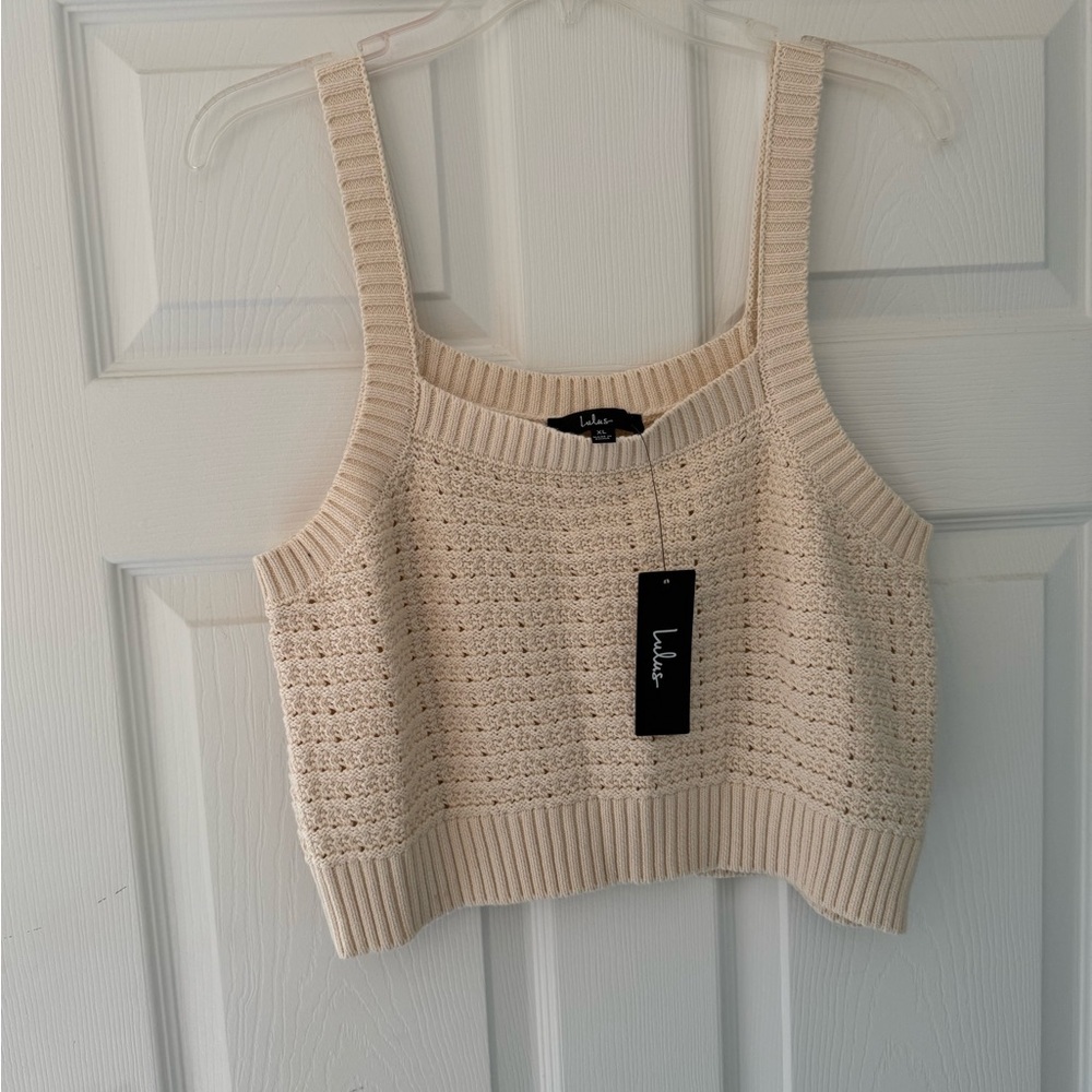 Lulus knot crop top tank